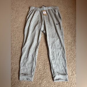 Nike Dri Fit Fleece Tapered Mens Training Pants Joggers Gray CZ6379-063 size XXL